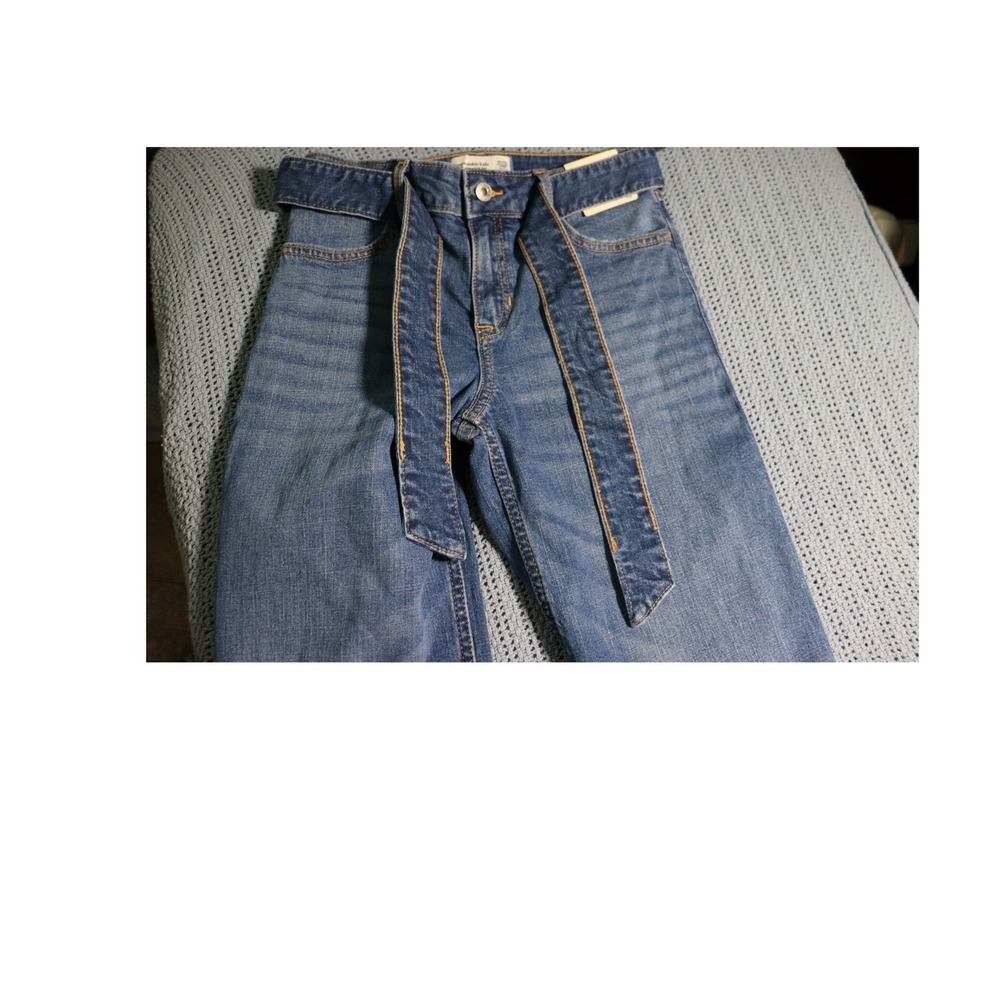 Abercrombie Kids High Rise Wide Leg Jeans Blue Wash Size 11/12 Long NWT